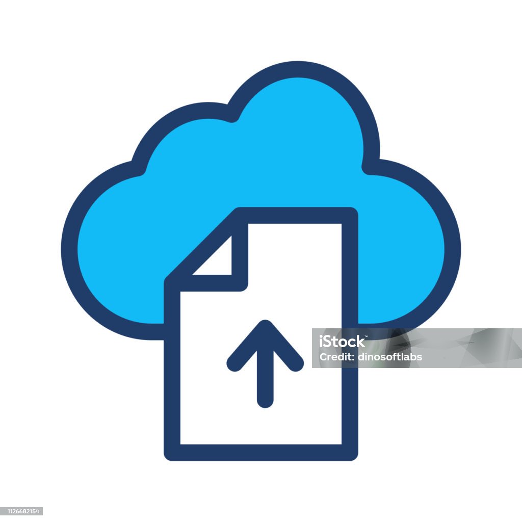 Upload Computer Database Uploading Document Database S Stock Illustration - Download Image Now ...