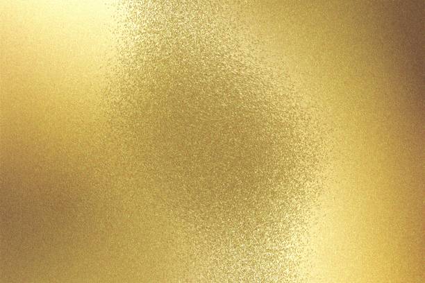 istock Glowing gold steel wall texture, abstract background 1126684387
