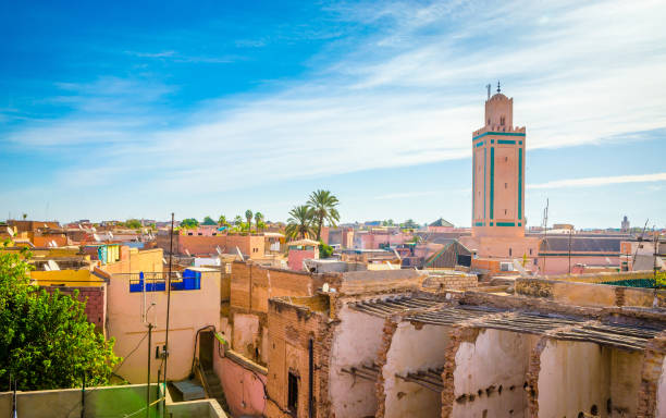 istock Panoramic view of Marrakech and old medina, Morocco 1126693215