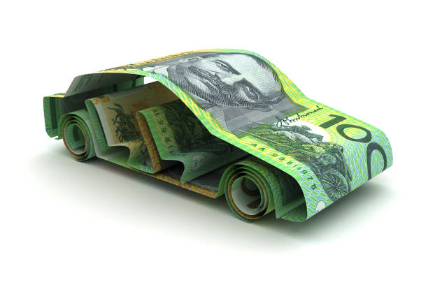 Car Finance With Australian Dollar stock photo