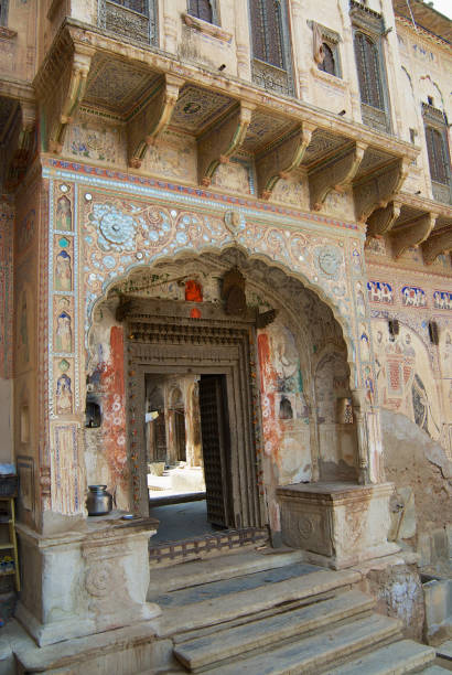 Facade Of A Decorated Haveli Building In Mandawa India Stock Photo -  Download Image Now - iStock