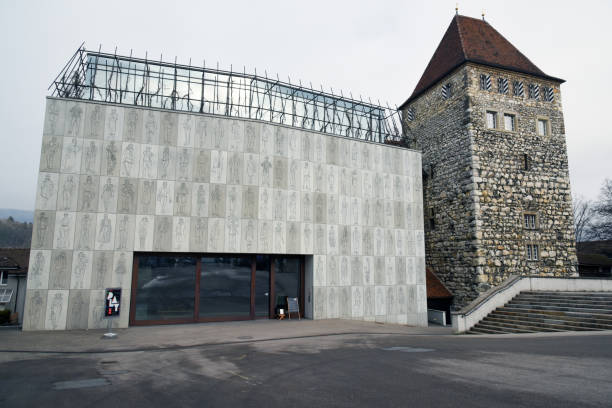 The City Museum of Aarau (Stadtmuseum Aarau) was reopened in 2015 and combined with the medieval Tower (13th Century) and the new realized part. The new building was planned by Diener & Diener architects and built between 2012 and 2015.