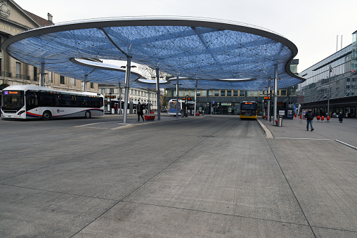 Aarau Railway Station with its Bus Terminal and the \