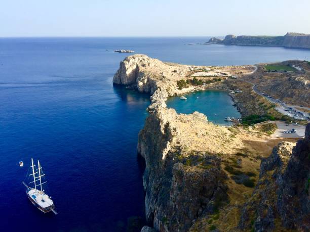 istock Saint Paul’s Bay in Lindos 1126698948