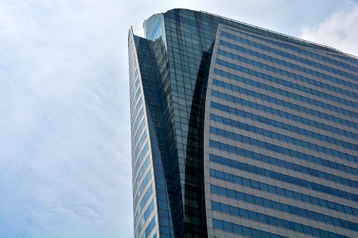 Bangkok's business landmark cityscape with blue sky, Corporate building in Bangkok city.