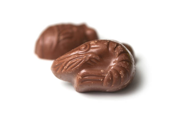 istock milk chocolate in shaped of animals on white background 1126713409