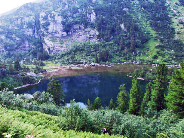 istock Alpine lake Unterer Murgsee in the Glarus Alps mountain range 1126718484