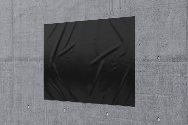 istock Wrinkled street poster on the wall 1126718519