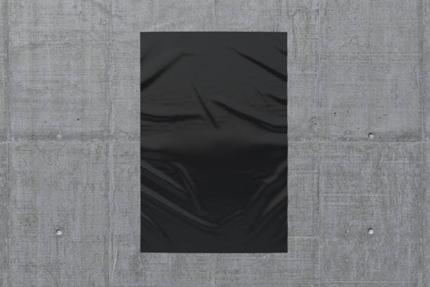 istock Wrinkled street poster on the wall 1126718901