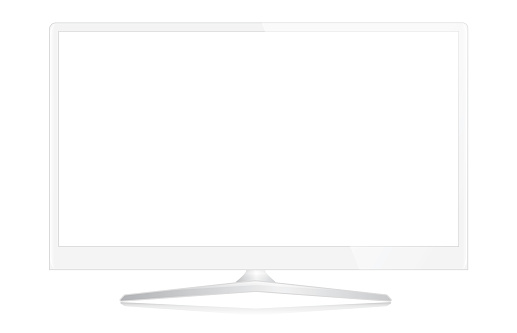 Computer Monitor on White