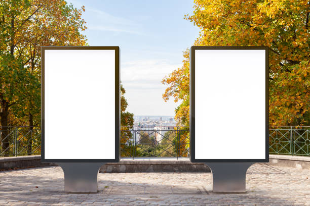 Blank street billboard poster stand