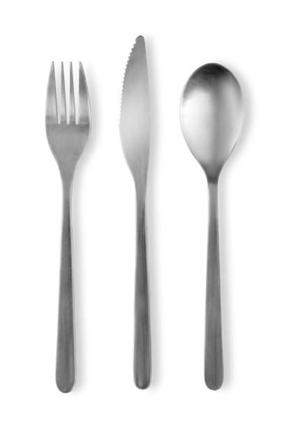 istock Set of fork, knife and spoons isolated 1126723667