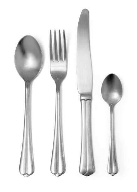 istock Set of fork, knife and spoons isolated 1126723688