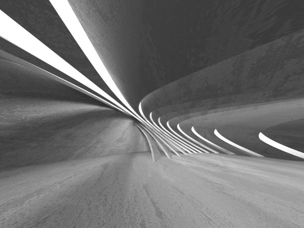 istock Dark basement empty room interior. Concrete walls 1126727661