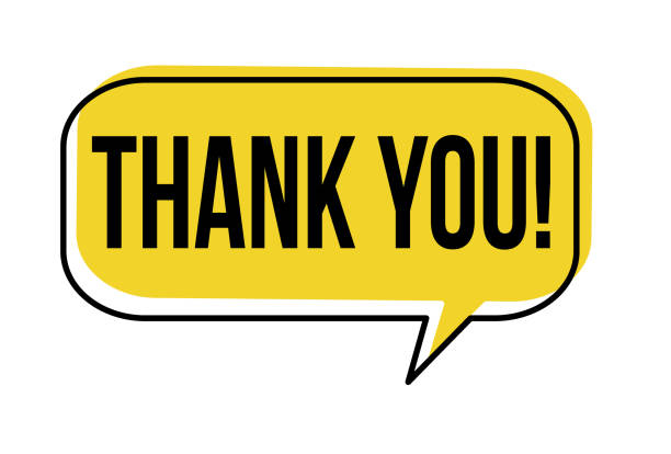 Thank you speech bubble Thank you speech bubble on white background, vector illustration recognition quotes stock illustrations