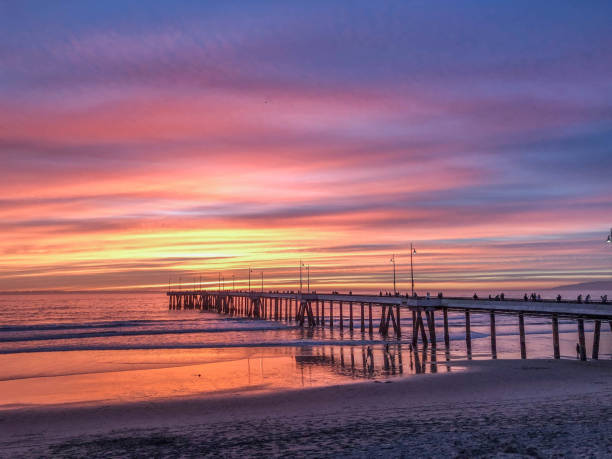 istock Sunset over the Pacific Ocean in Los Angeles, CA 1126730875