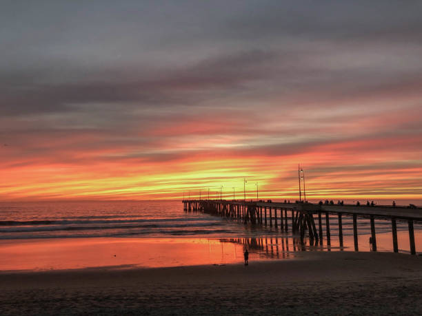 istock Sunset over the Pacific Ocean in Los Angeles, CA 1126730887