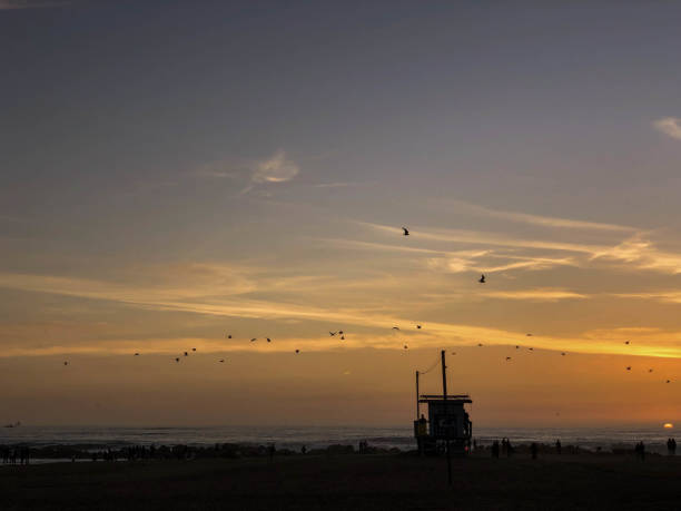 istock Sunset over the Pacific Ocean in Los Angeles, CA 1126730926
