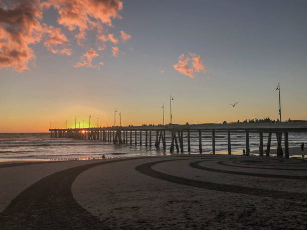 istock Sunset over the Pacific Ocean in Los Angeles, CA 1126730952