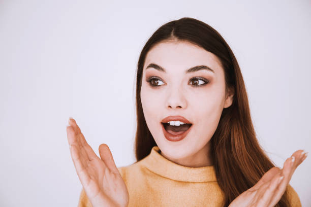istock Young woman portrait expression face 1126732694
