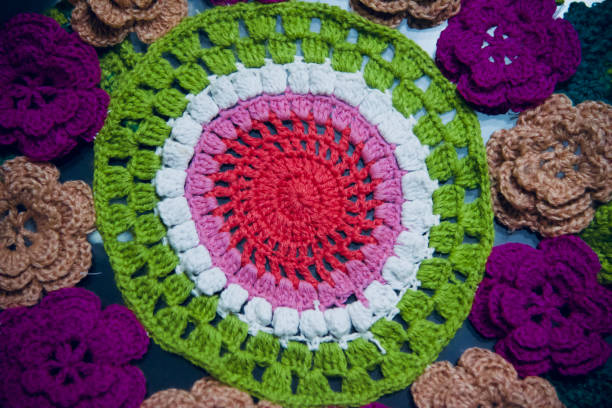 istock Woollen made artificial flower shape design unique photo 1126736604