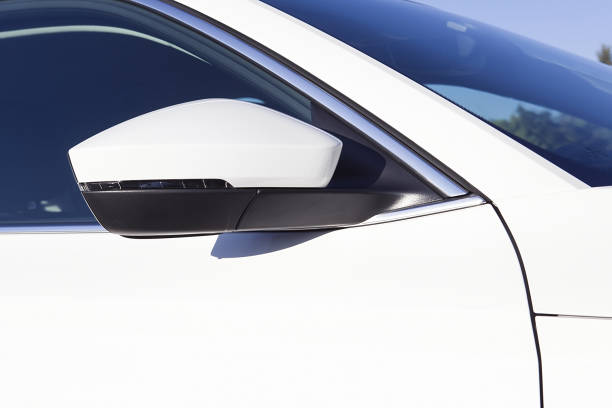 istock Side mirror of modern car, close up. 1126741376