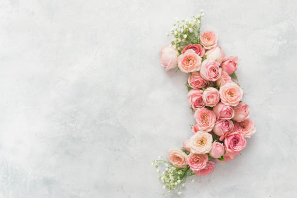 istock Roses On Textured Background. Invitation card 1126741420