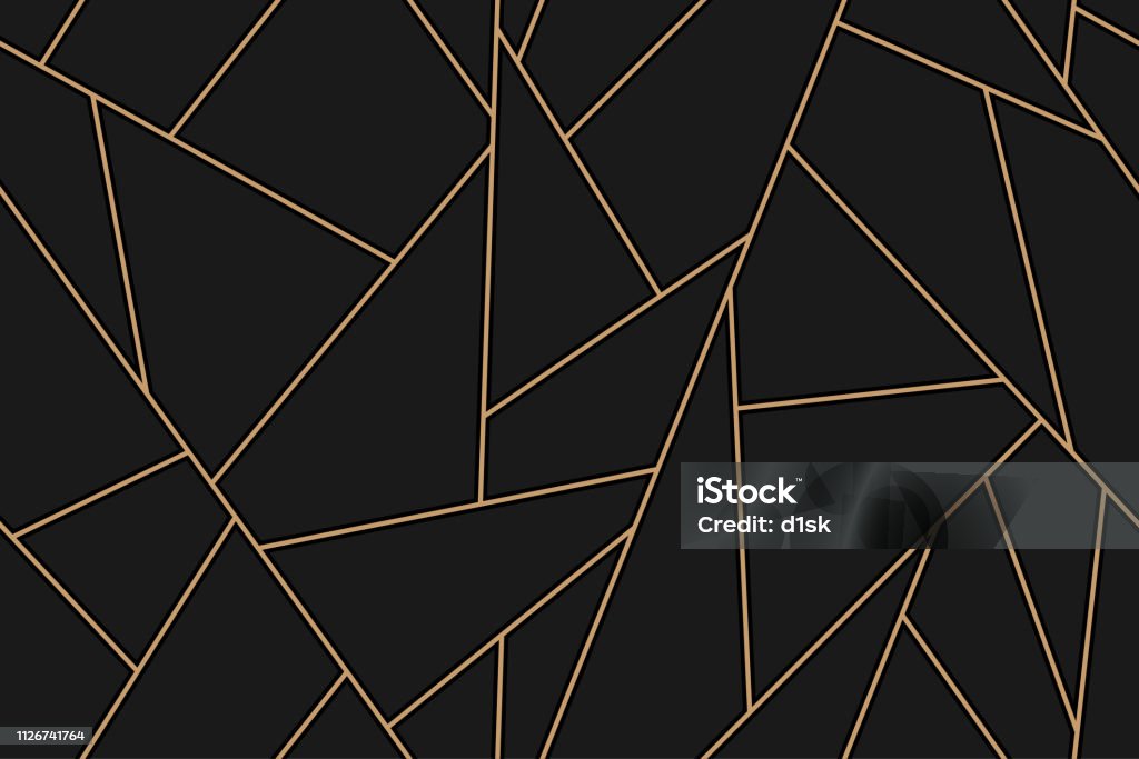 mosaic black and gold background mosaic black and gold background in vector Pattern stock vector