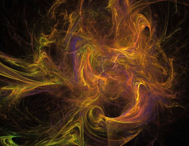 istock image of one Digital Fractal on Black Color 1126742557