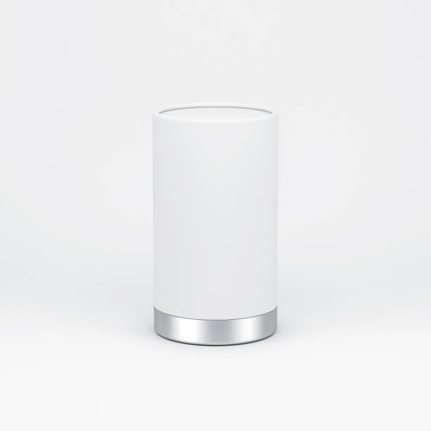 White paper Tin Can packaging with metal lid