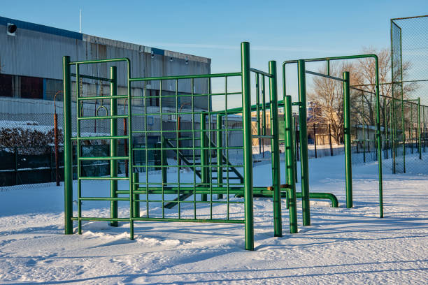 istock Gym outdoor under the snow 1126744683