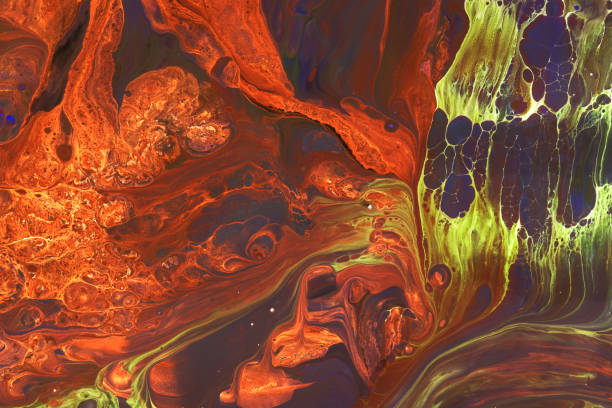 istock Abstract picture of orange paints 1126750816