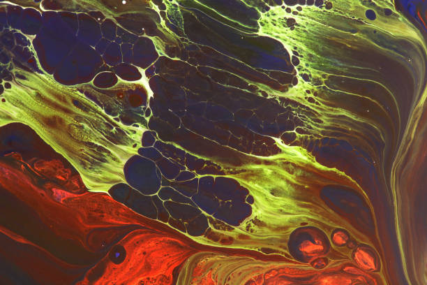 istock Abstract picture of orange paints 1126750865