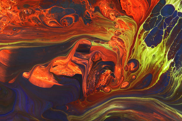 istock Abstract picture of orange paints 1126751415
