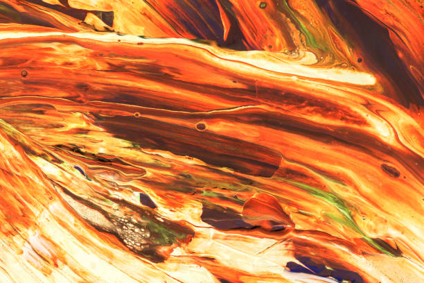 istock Abstract picture of orange paints 1126751874
