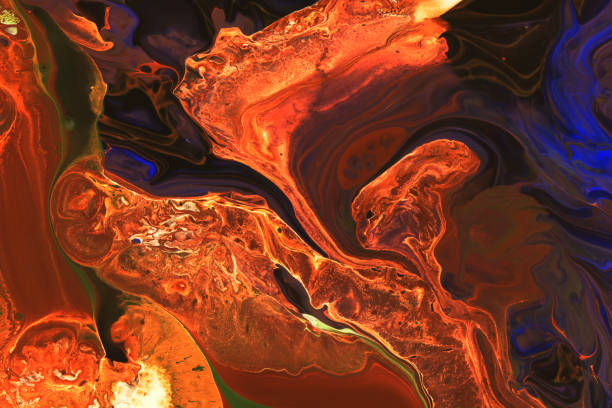 istock Abstract picture of orange paints 1126752049