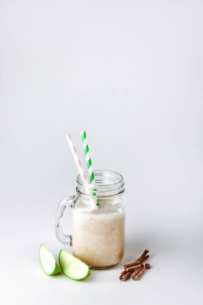 istock Cocktail protein, smoothie with apple, cinnamon in a glass. functional nutrition 1126754166
