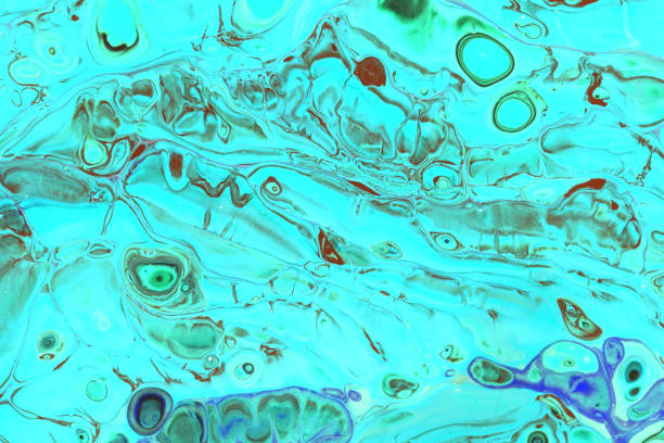 istock Abstraction of aquamarine paint 1126767435
