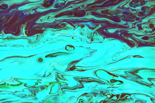 istock Abstraction of aquamarine paint 1126768629