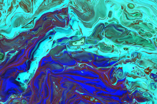 istock Abstraction of aquamarine paint 1126768714