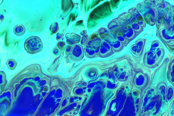 istock Abstraction of aquamarine paint 1126768781