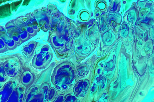 istock Abstraction of aquamarine paint 1126768806