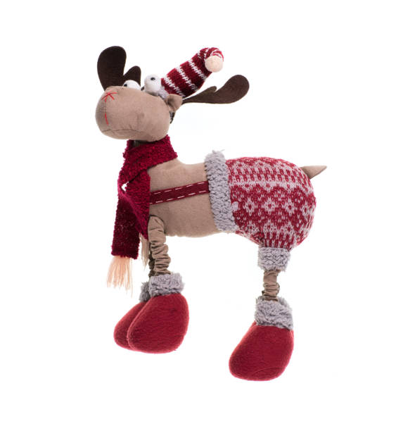 istock Christmas toy funny deer on a white background 1126771291
