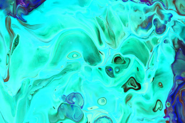istock Abstraction of aquamarine paint 1126771388