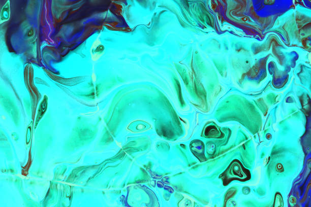 istock Abstraction of aquamarine paint 1126771586