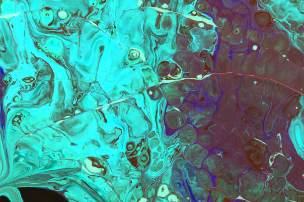 istock Abstraction of aquamarine paint 1126771782