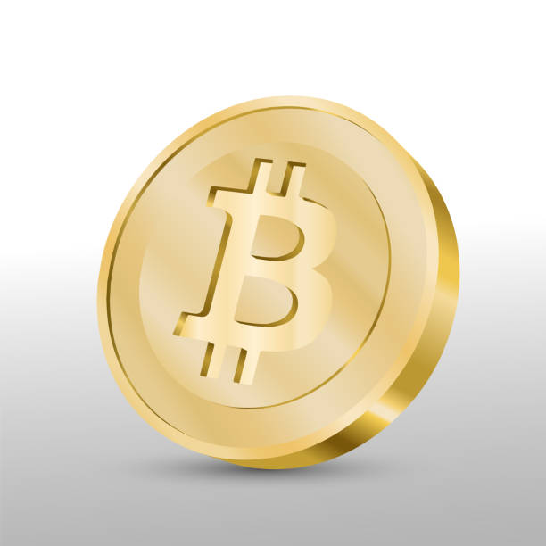 istock Beautiful realistic cryptocurrency vector of golden bitcoin on white background. 1126779274
