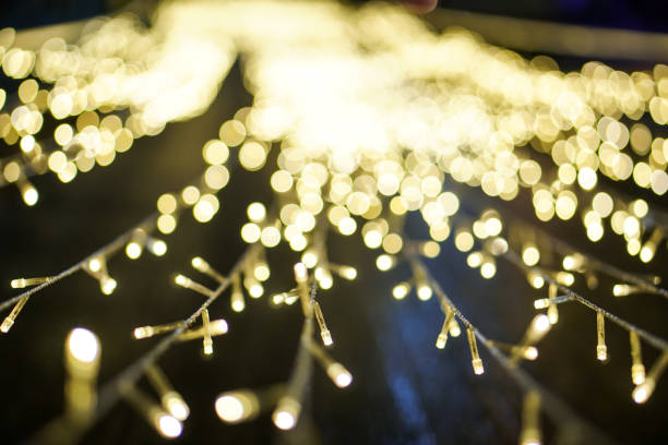 istock yellow light bokeh circle christmas decoration led bulb 1126779282