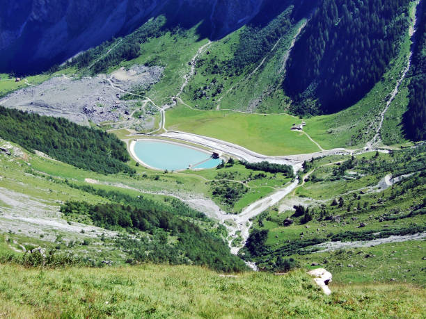 istock Artificial acumulational lake in the Sandbach valley or Sandbachtal 1126782899