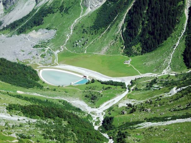istock Artificial acumulational lake in the Sandbach valley or Sandbachtal 1126782901